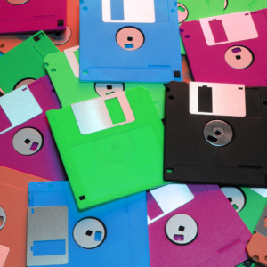 Floppy disks.